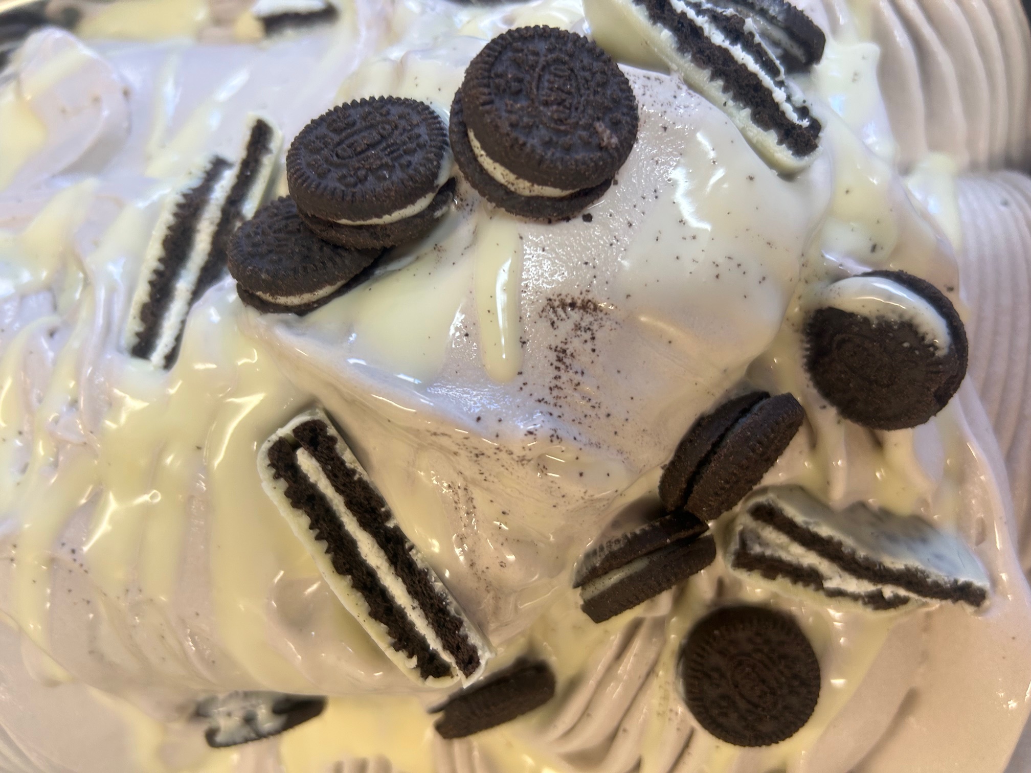 Glace Oreo avec biscuits